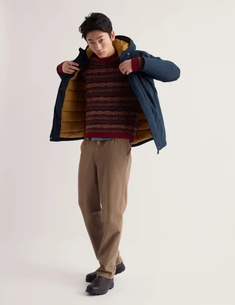 Seasalt Cornwall Cotton Blend Coat Navy