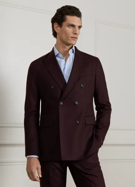 Wool Double Breasted Blazer -Woven in Italy