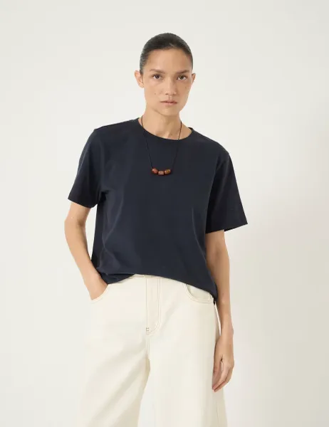HUSH Pure Cotton T-Shirt Navy