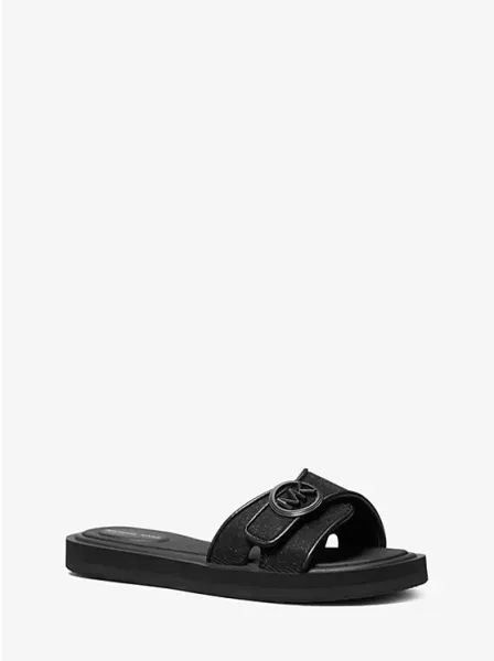 Glitter Chain Mesh Slide Sandal