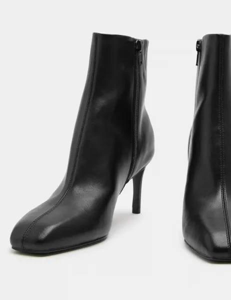 Marks & Spencer Stiletto Heel Chisel Toe Ankle Boots Black
