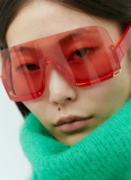 Mask-Shaped Frame Sunglasses