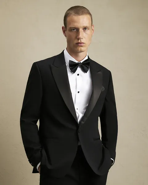 River Island Slim Fit Tuxedo Jacket