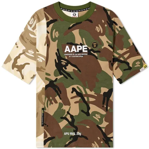 AAPE Camo Panel T-Shirt