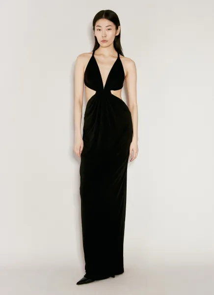 Backless Halter Dress