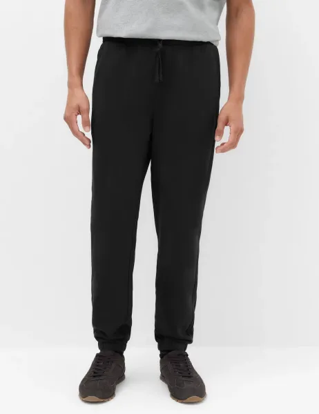 Marks & Spencer Garment Dyed Pure Cotton Joggers Black