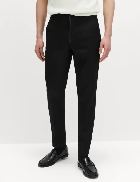 Marks & Spencer Tapered Fit Elasticated Trousers Black