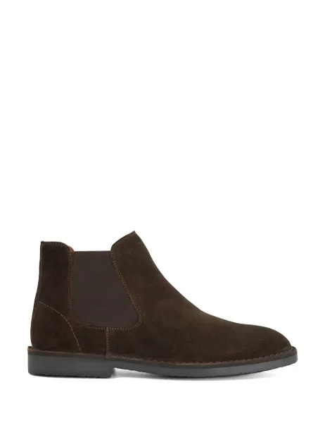 Dune London Suede Chelsea Boots Brown