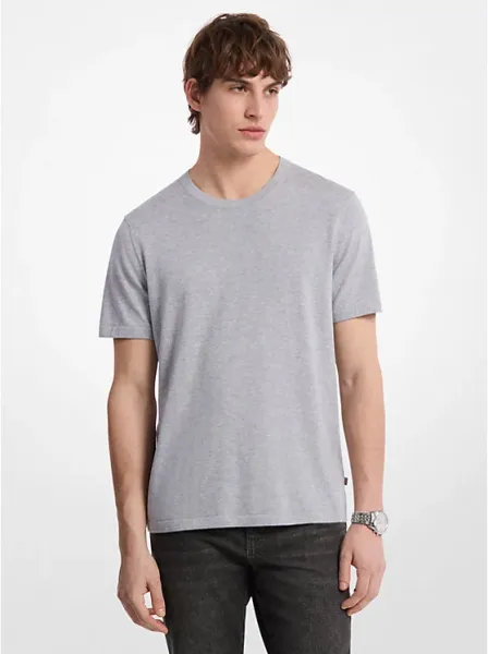 Cotton Short-Sleeve Sweater