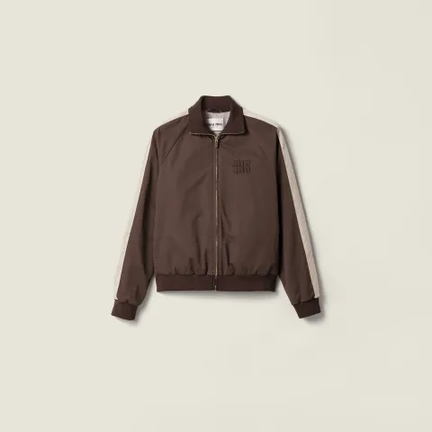 Washed twill blouson jacket