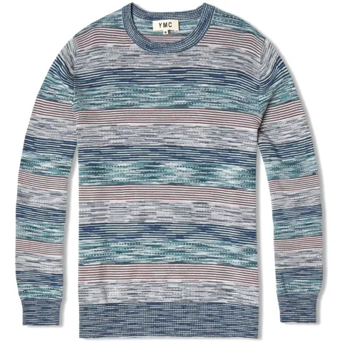 Space Dye Stripe Knit Crew