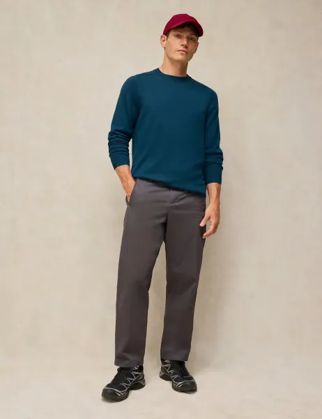 White Stuff Pure Wool Crew Neck Long Sleeve Jumper Dark Teal