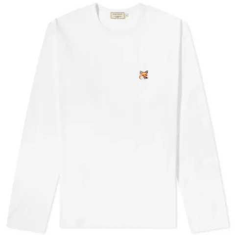 Maison Kitsuné Long Sleeve Fox Head Patch T-Shirt