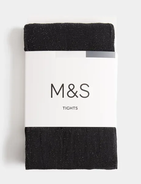 Marks & Spencer Sparkle Sheer Tights Black Mix