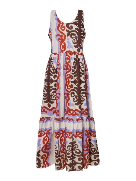James Lakeland Wide Neckline Strappy Midi Dress