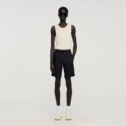 Cotton shorts with elastic waist