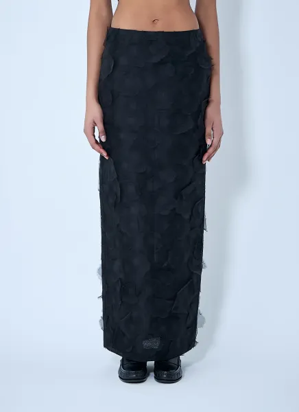 Textured Long Skirt