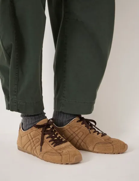 HUSH Leather Trainers Light Brown