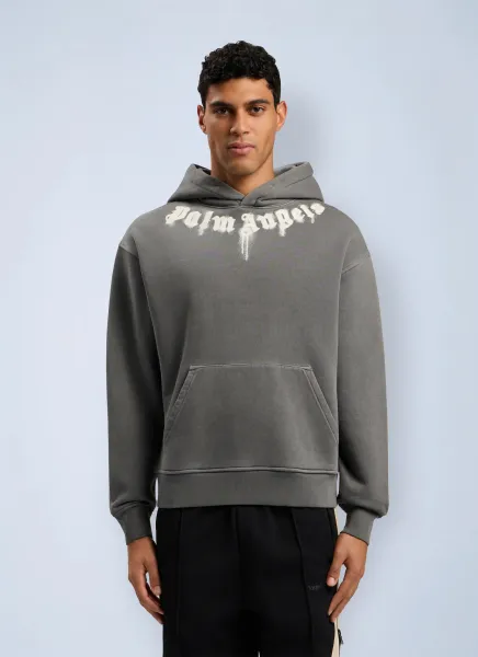 Neck Logo Regular Hooded Sweatshirt