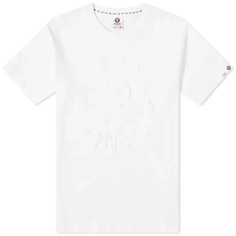 AAPE Emboss Effect Bone T-Shirt