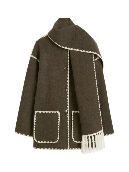Scarf Jacket Choc Melange