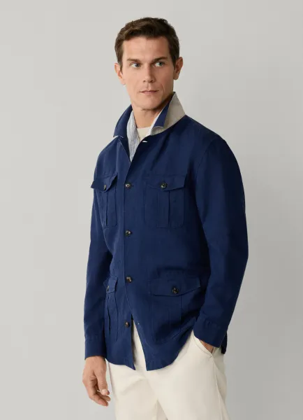 Linen Field Jacket Overshirt