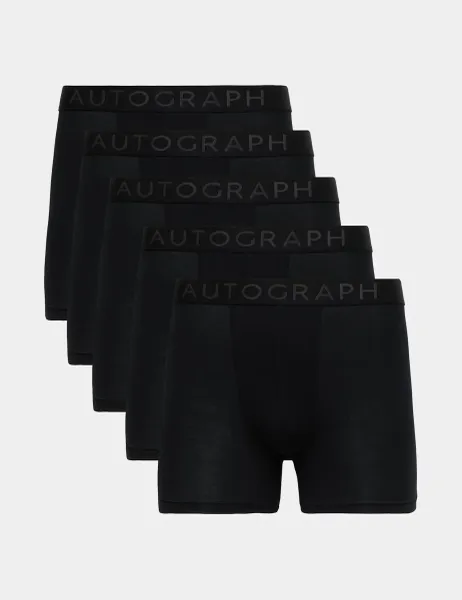 Autograph 5 Pack Modal Rich 360 Flex Trunks Black