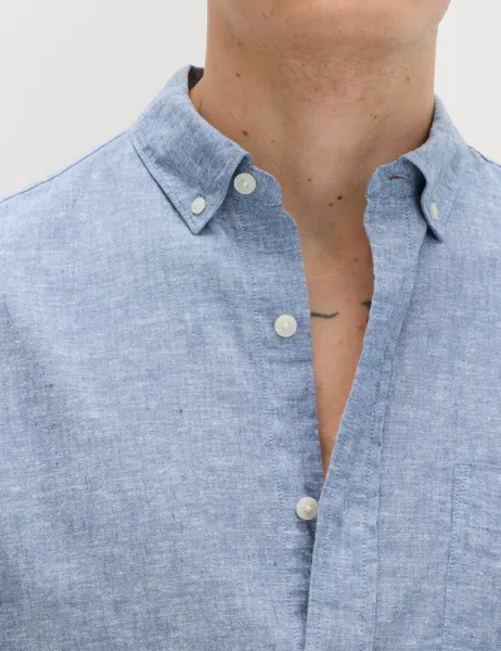 Marks & Spencer Regular Fit Cotton Linen Blend Shirt