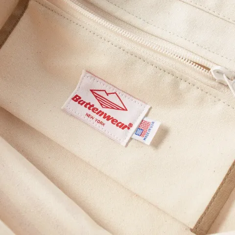 Logo Print Canvas Tote