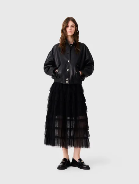 Tulle midi skirt