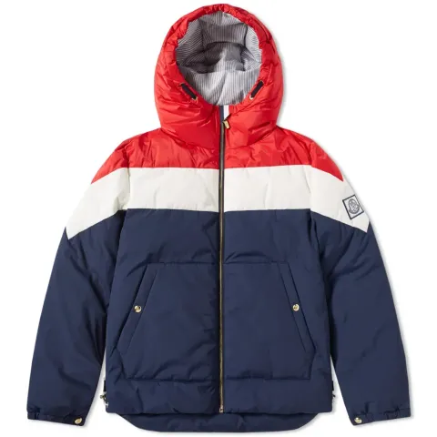 Gamme Bleu Chevron Hooded Down Jacket