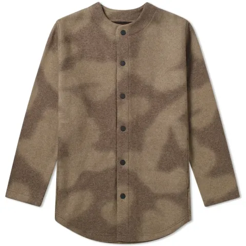 Camo Wool Baseball Jacket