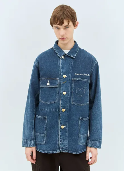 Logo Embroidery Denim Jacket