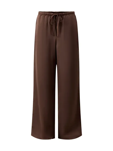 Pretty Lavish Breya Drawstring Satin Trouser Bronze