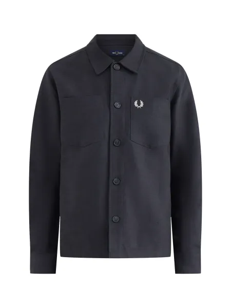 Cotton Brushed Twill Overshirt - Charcoal Marl