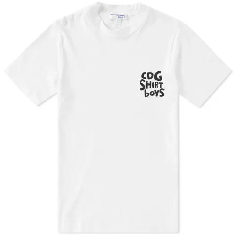 Comme des Garcons SHIRT BOY Mock Neck Logo Tee