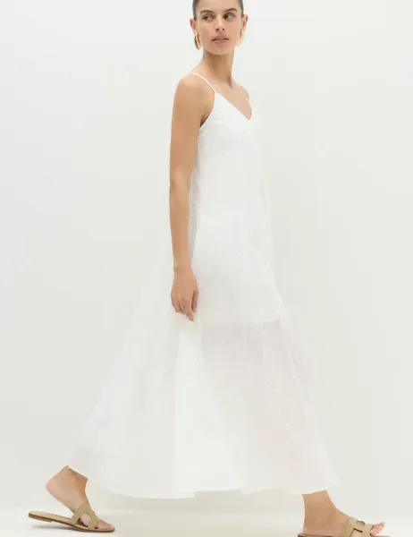 Marks & Spencer Textured Dobby Maxi Beach Dress Soft White
