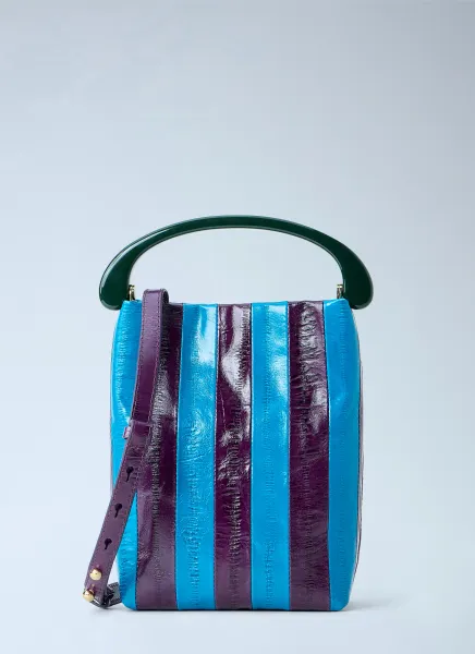 Striped Handle Handbag