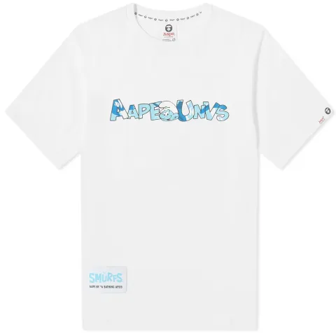 AAPE x Smurfs Face Smurf T-Shirt