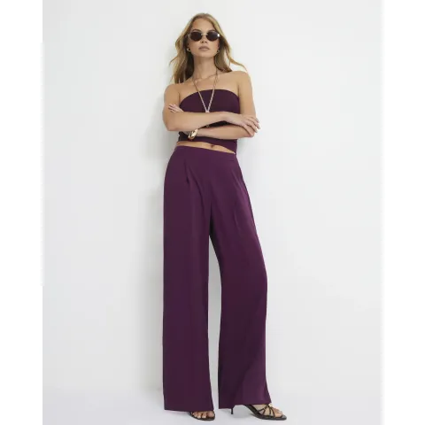 River Island Darted Wide Leg Trousers