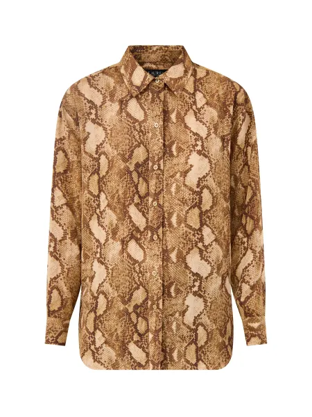 Snake Print Long Sleeve Shirt