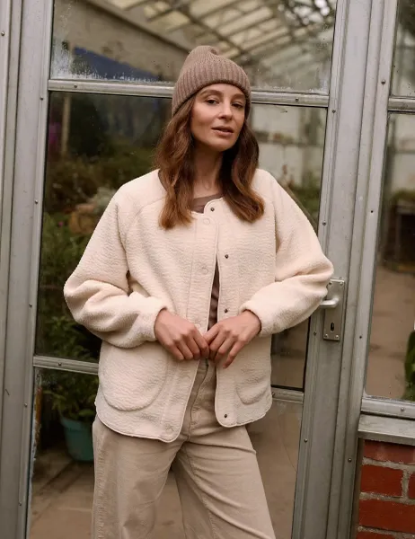 Regatta Lea Borg Full Button Fleece Cream