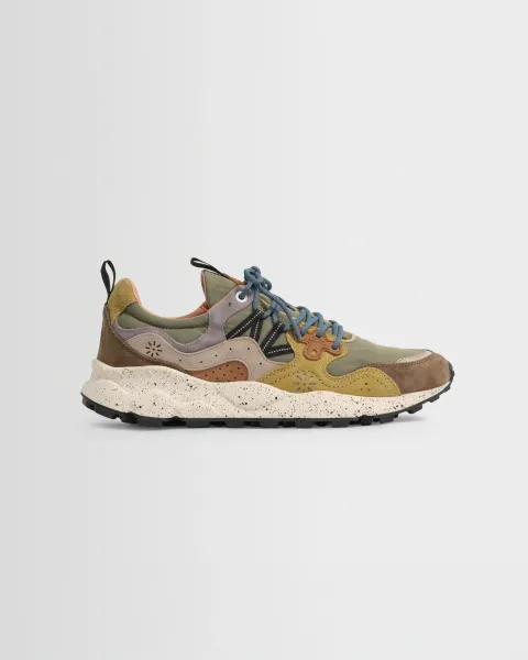 Wax London Flower Mountain - Brown and Cognac Suede and Nylon Yamano 3 Trainers