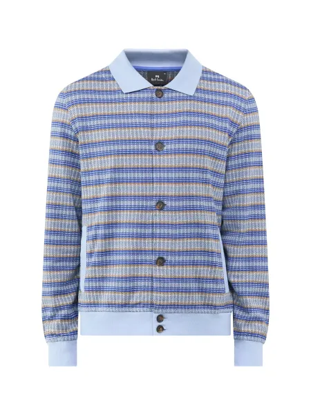 Texture Stripe Collar Cardigan