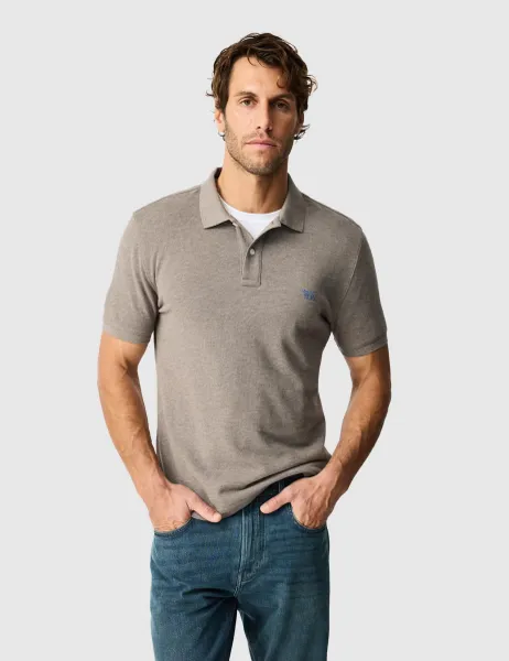 Rodd & Gunn Gunn Slim Fit Pure Cotton Polo Shirt Medium Brown