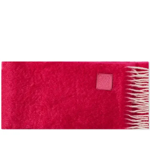 Contrast Mohair Scarf