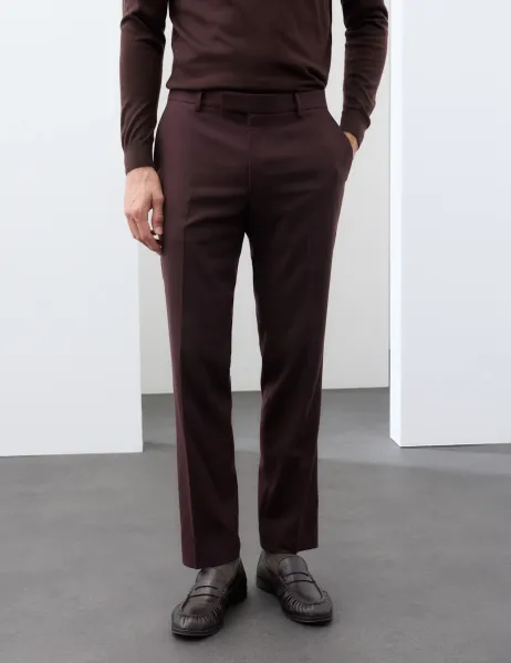 Autograph Italian Wool Blend Performance Suit Trousers Teak