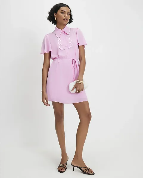 River Island Scallop Shirt Dress