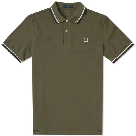 Fred Perry Laurel Contrast Stitch Double Logo Polo
