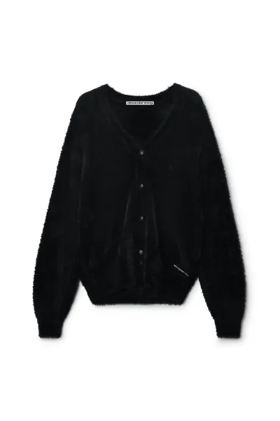 TEXTURED CHENILLE V-NECK CARDIGAN
